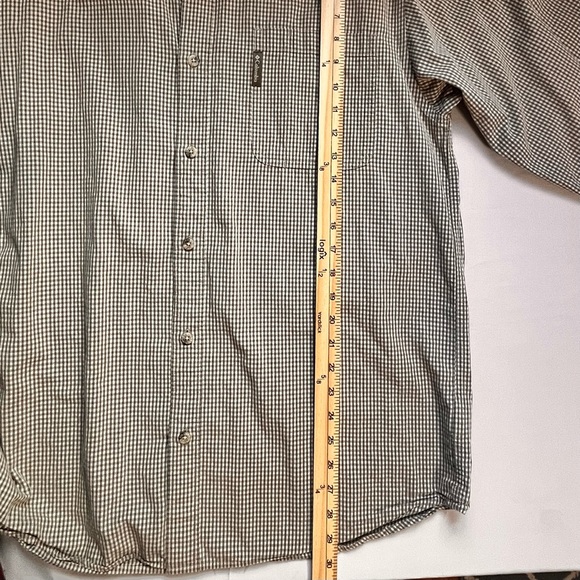 Columbia Green Plaid Men's Long Sleeve Button Down Shirt Sz Lg AM7454 - Picture 7 of 7